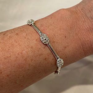 Gorgeous Silver Tone Crystal Bracelet